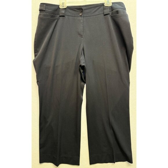 Lane Bryant Dress Casual Loose Fit Wide Stretch Leg Pants Navy Blue Size 4 - Picture 1 of 10